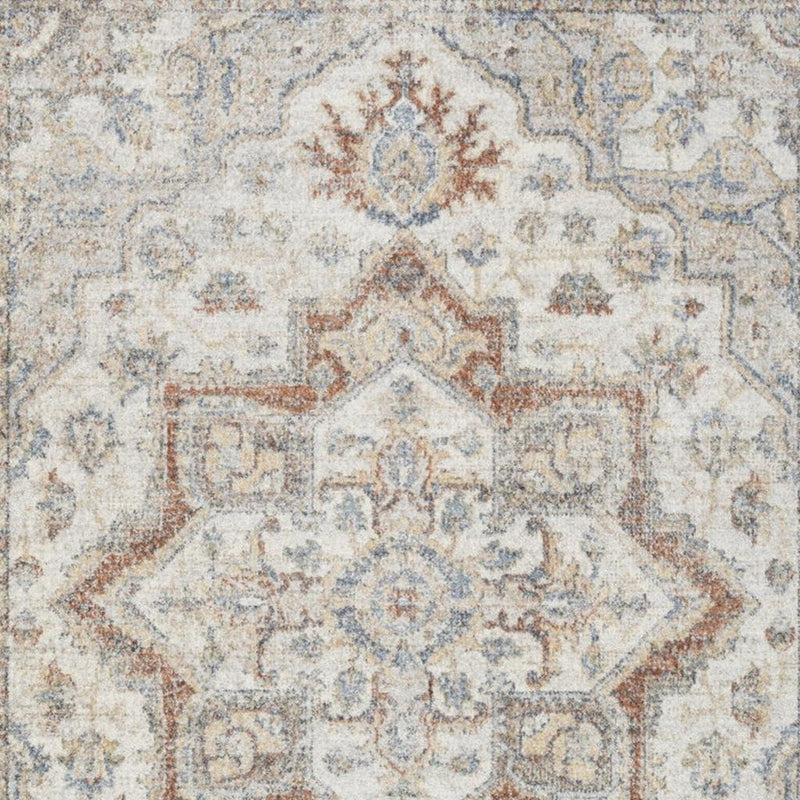 9' X 12' Gray Oriental Power Loom Area Rug
