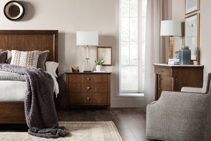 Archives - Four-Drawer Chest - Dark Brown / Beige