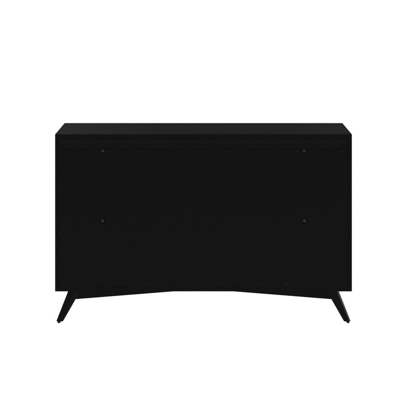 56" Brown Solid Wood Seven Drawer Double Dresser