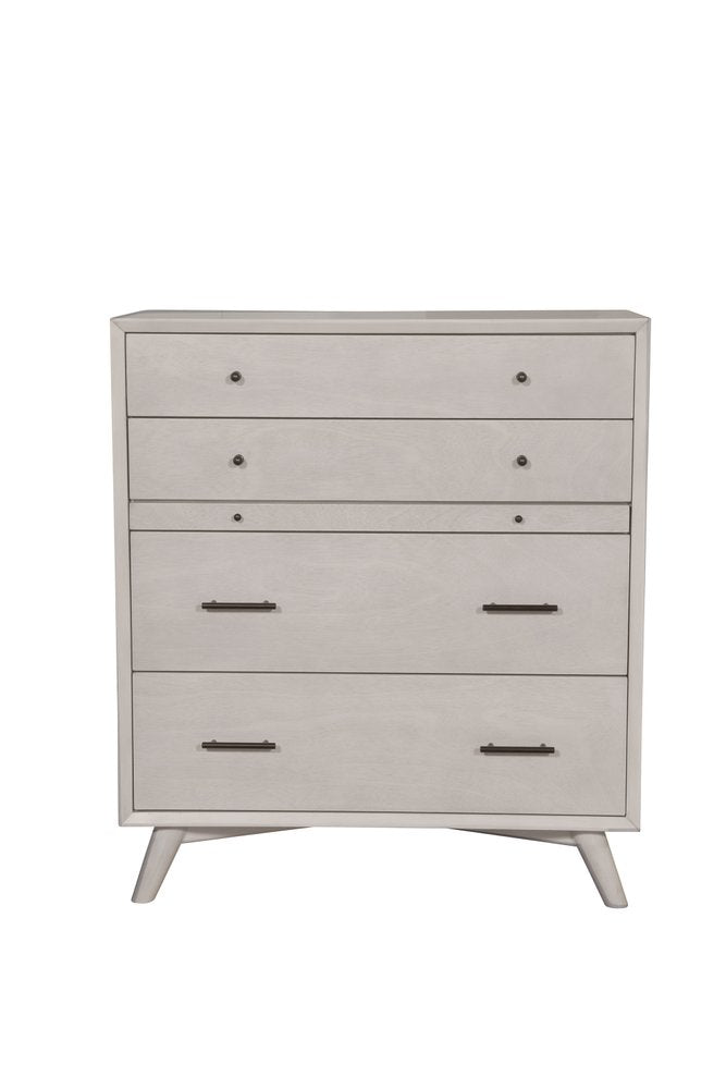 38" Walnut Solid Wood Four Drawer Dresser