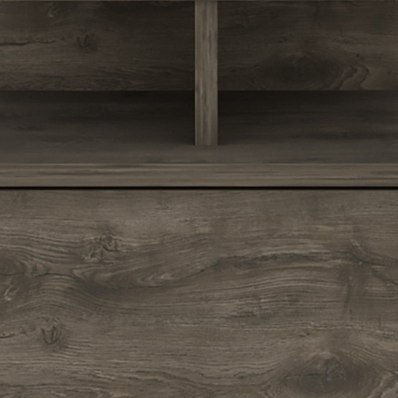 14" Brown Wood One Drawer Floating Nightstand