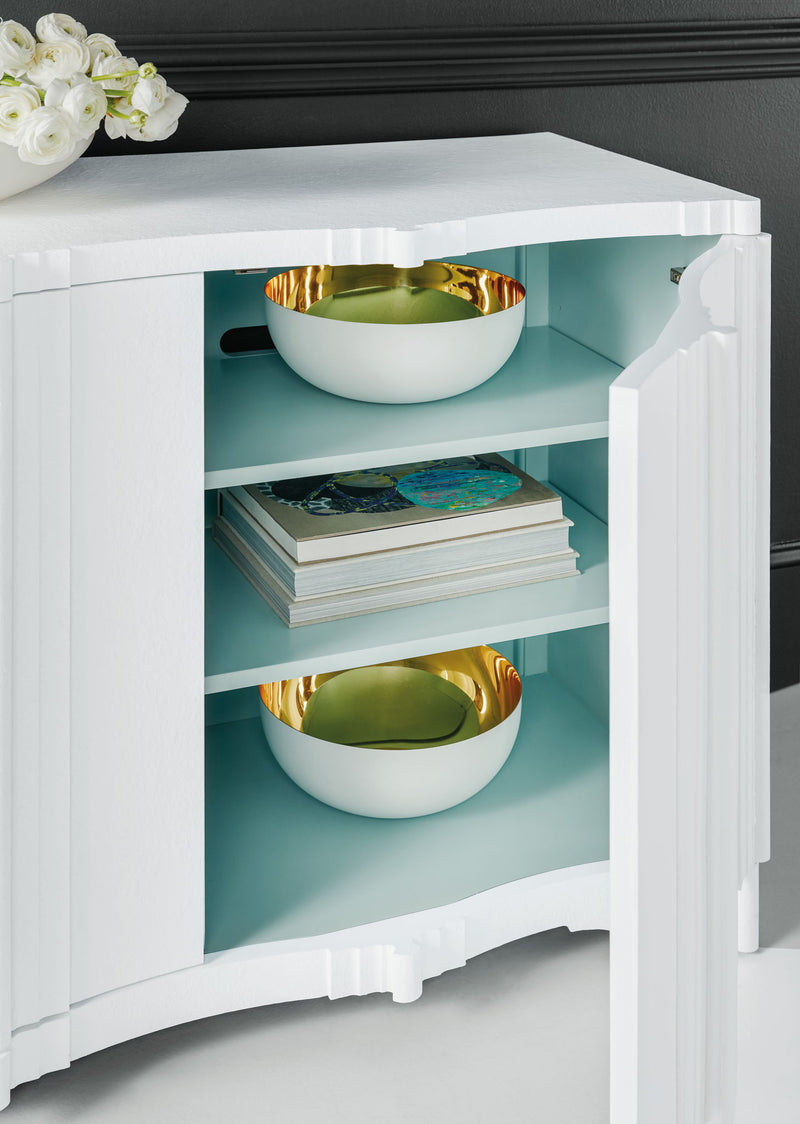 Melange - Corinth 4-Door Entertainment Console - White