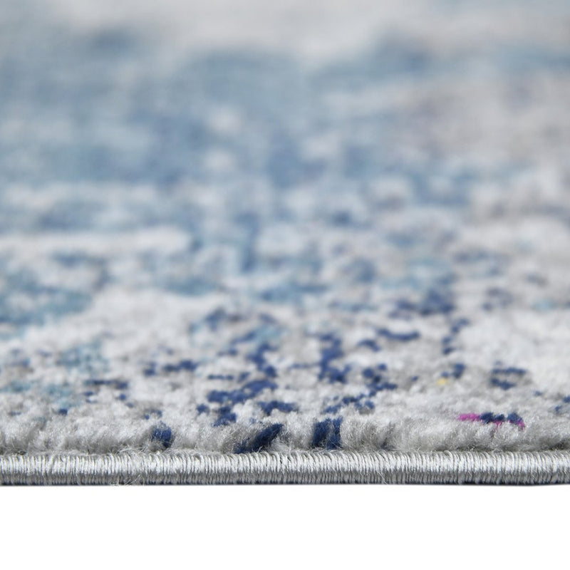 2' X 3' Blue Gray And Purple Area Rug