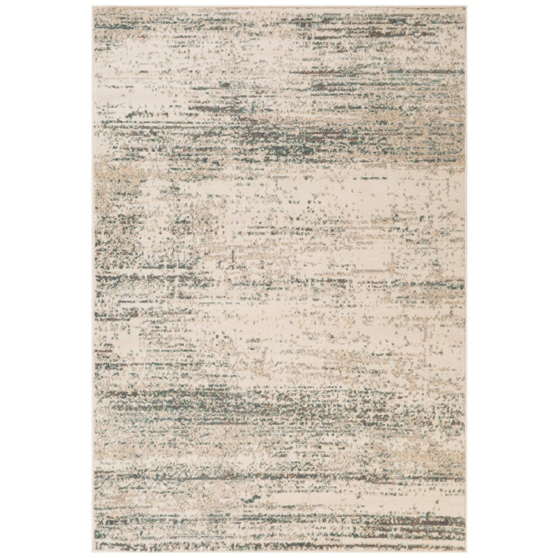 9' X 12' Ivory And Gray Abstract Area Rug