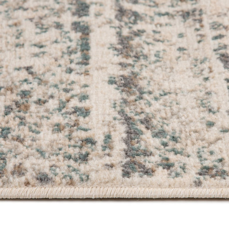 9' X 12' Ivory And Gray Abstract Area Rug