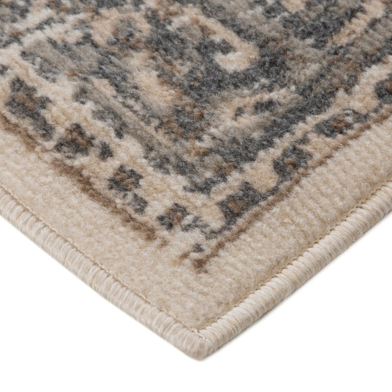 2' X 3' Gray And Beige Medallion Area Rug