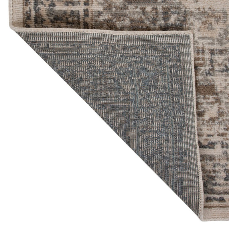 2' X 3' Gray And Beige Medallion Area Rug