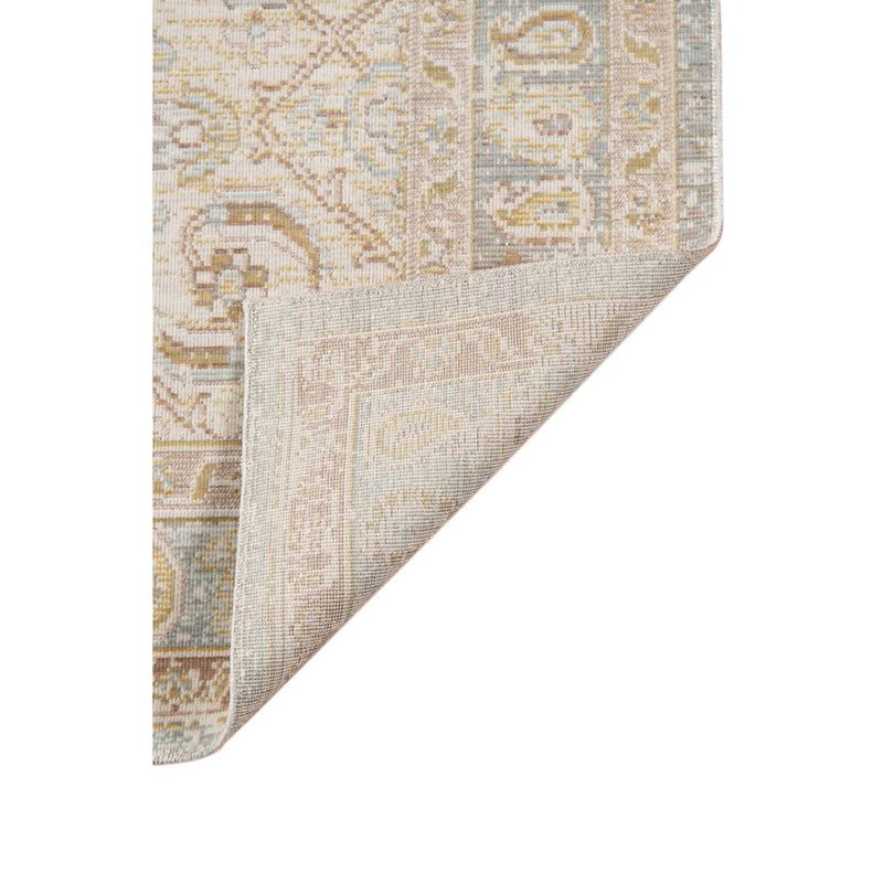 9' X 13' Tan And Gray Medallion Distressed Area Rug