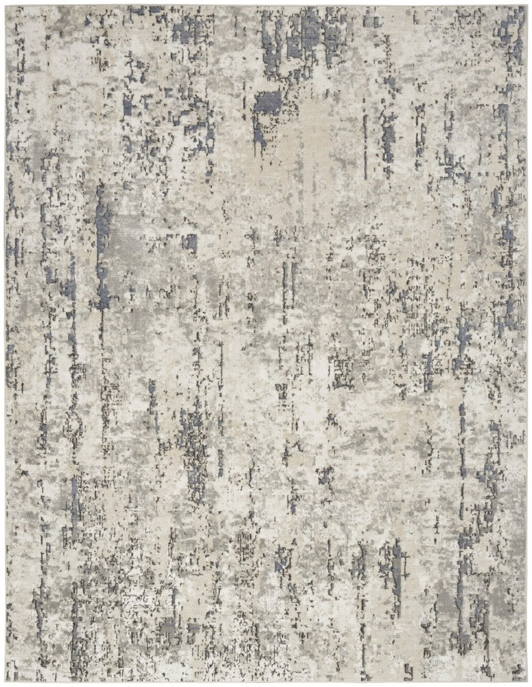 5' X 7' Gray And Ivory Abstract Area Rug