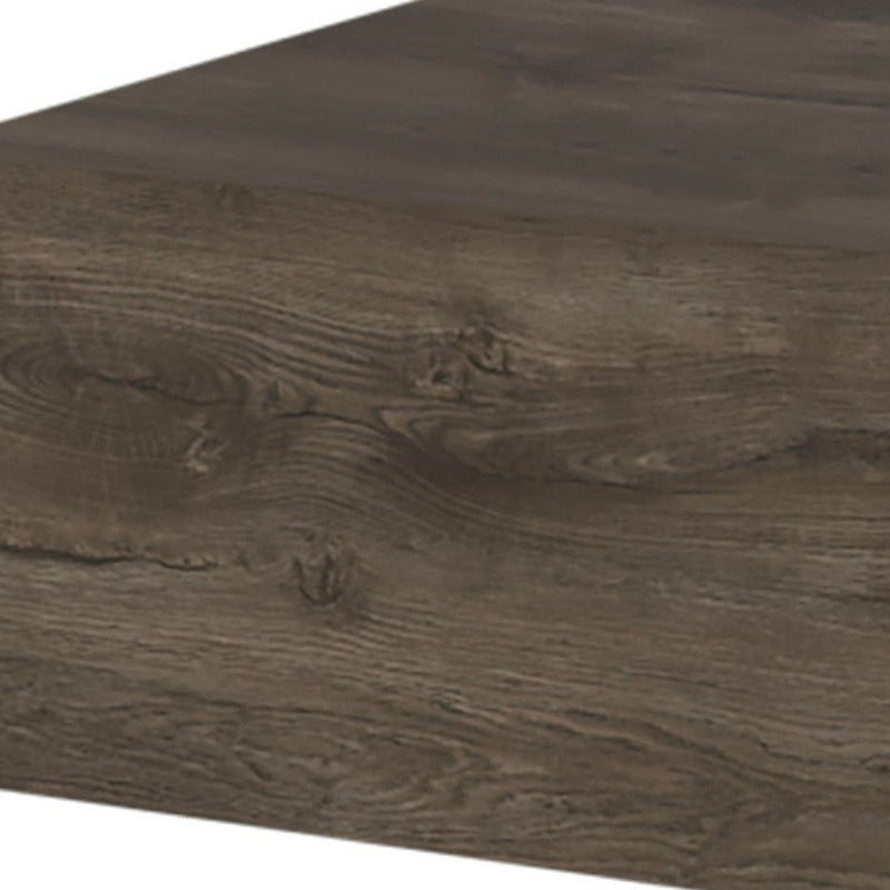16" Brown Wood One Drawer Floating Nightstand