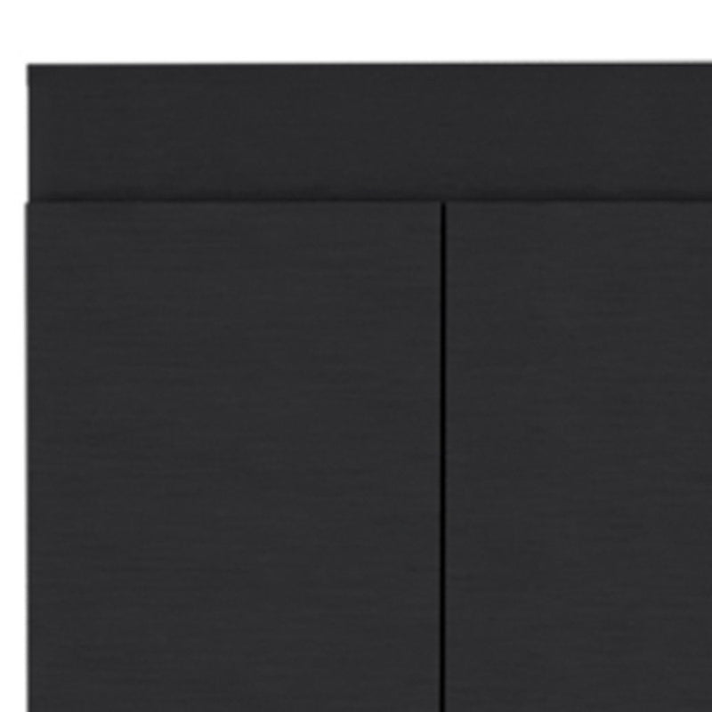 67" Black Wood Pantry Or Storage Closet