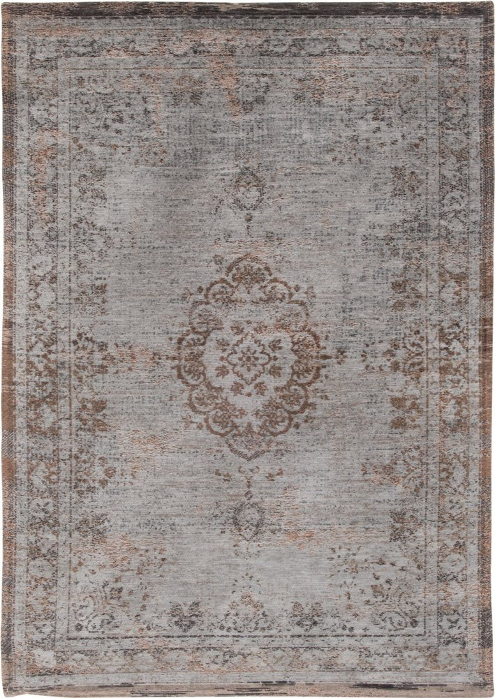3' X 5' Gray and Beige Medallion Non Skid Area Rug