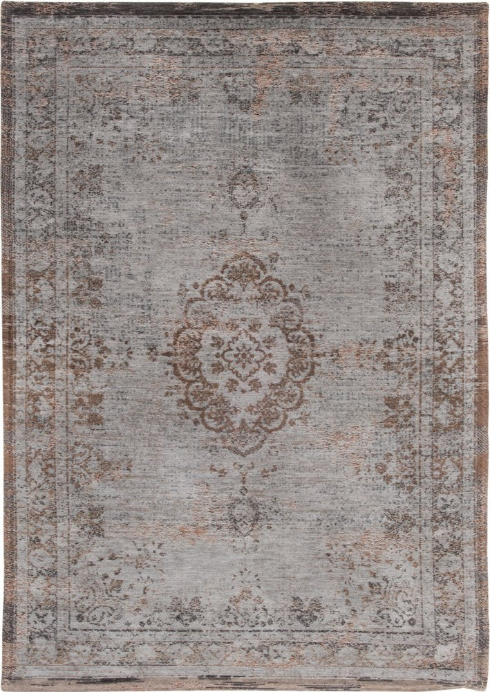 3' X 5' Gray and Beige Medallion Non Skid Area Rug