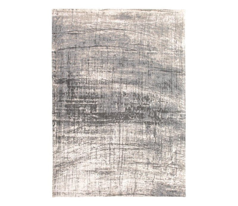 5' X 7' Gray and White Abstract Non Skid Area Rug