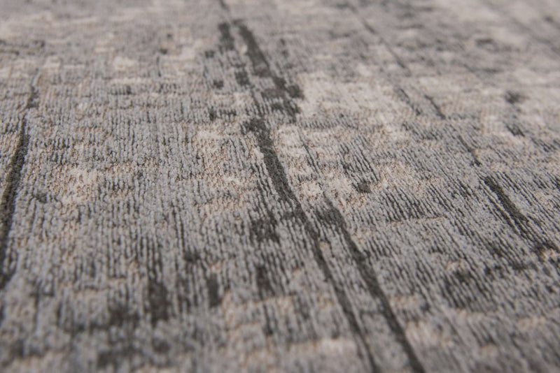 5' X 7' Gray and White Abstract Non Skid Area Rug