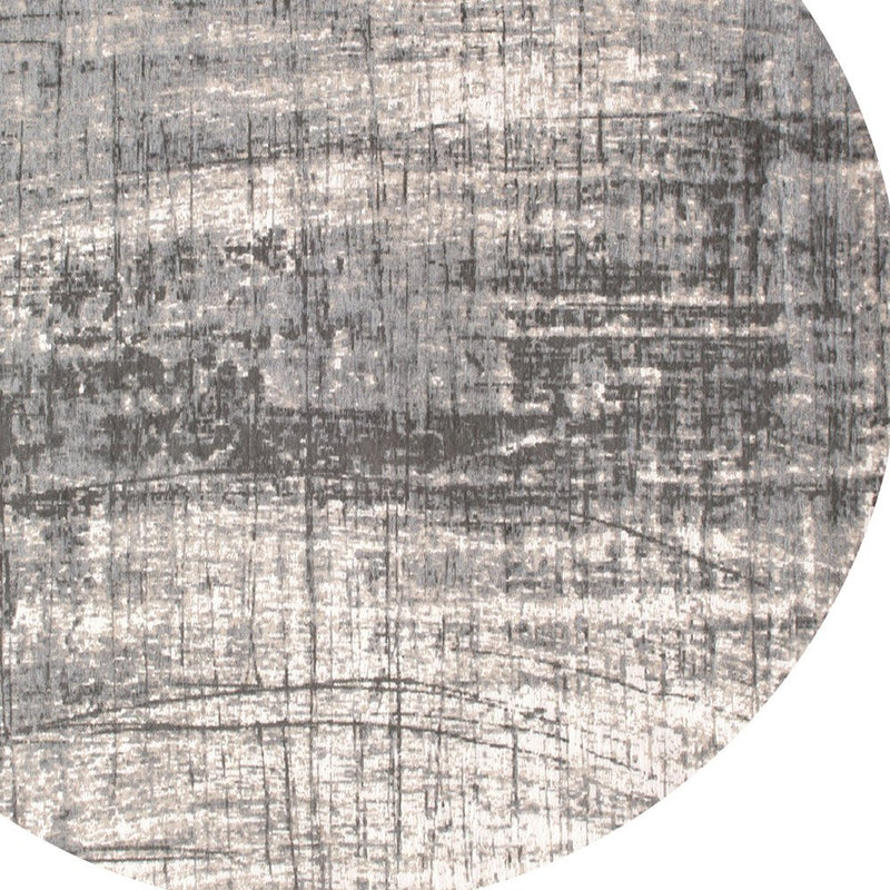 5' X 7' Gray and White Abstract Non Skid Area Rug