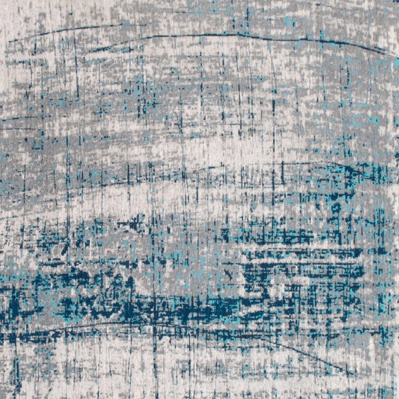 6' X 8' Blue and Gray Abstract Non Skid Area Rug