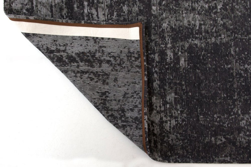 9' X 13' Black and Gray Chevron Non Skid Area Rug