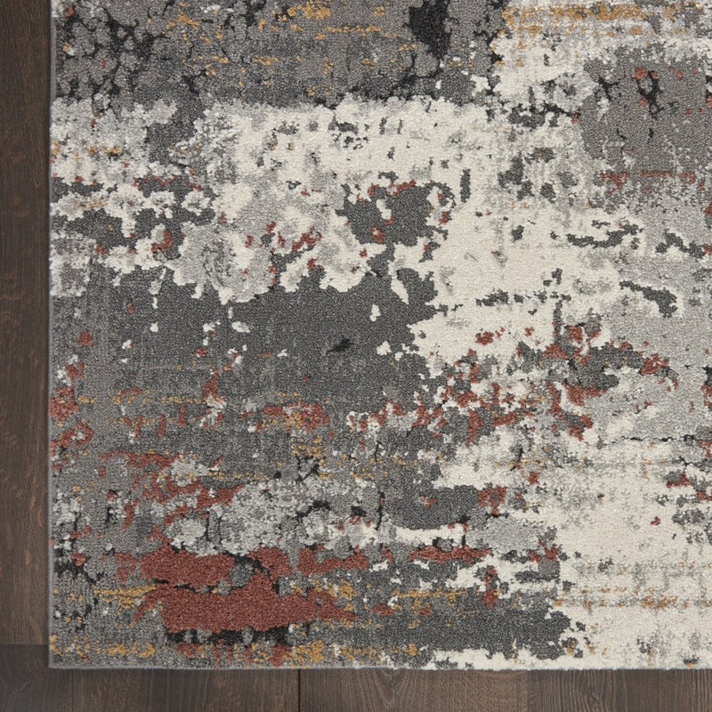 8' X 10' Gray Abstract Area Rug