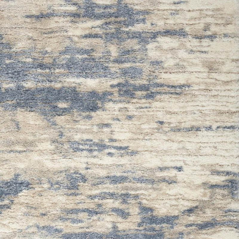 5' X 7' Light Blue Gray and Beige Abstract Shag Area Rug