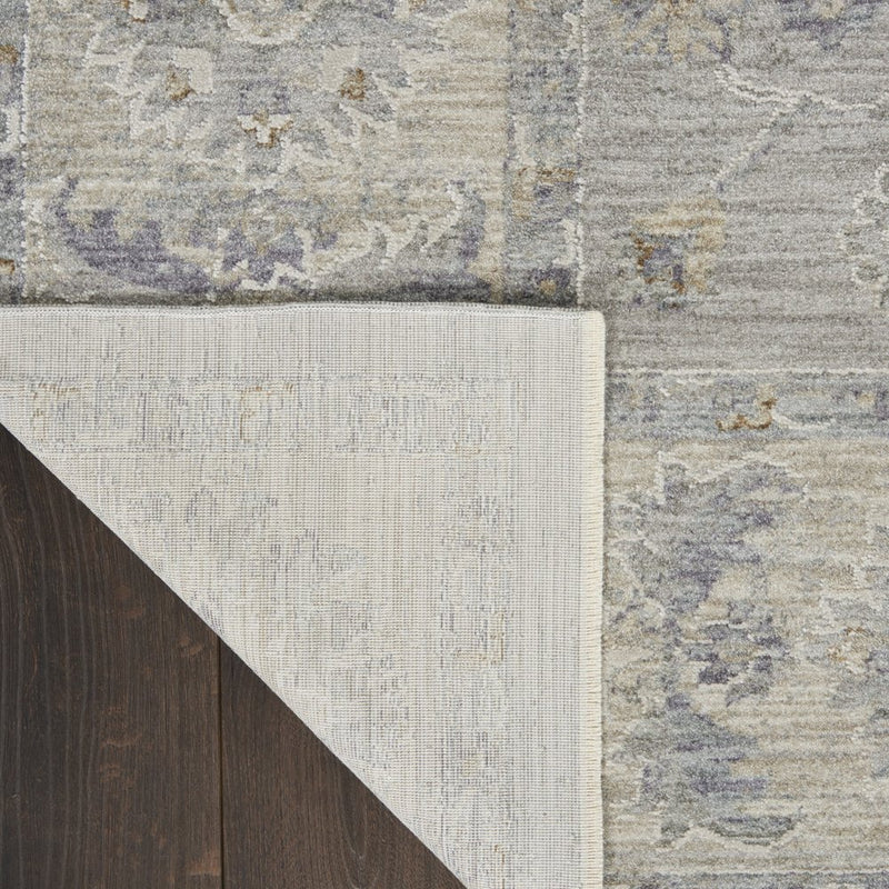 10' Gray Floral Runner Rug