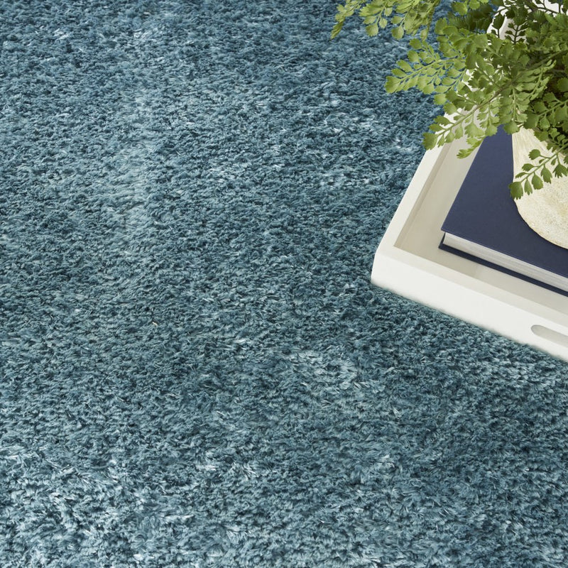 8' X 10' Aqua Shag Area Rug