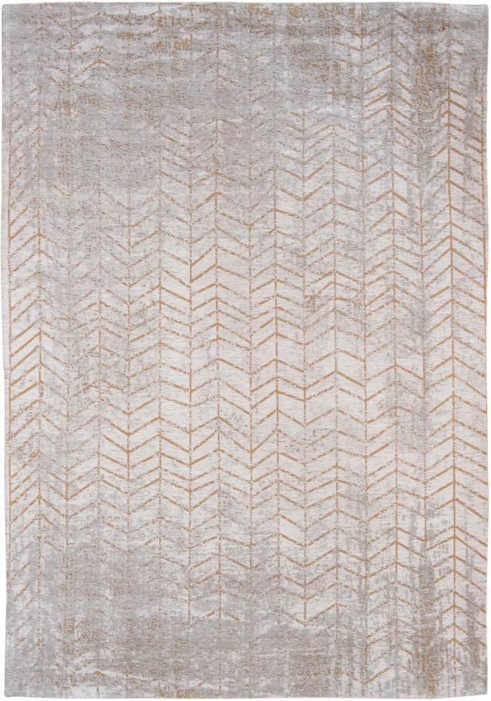 10' Gray And Yellow Chevron Runner Rug