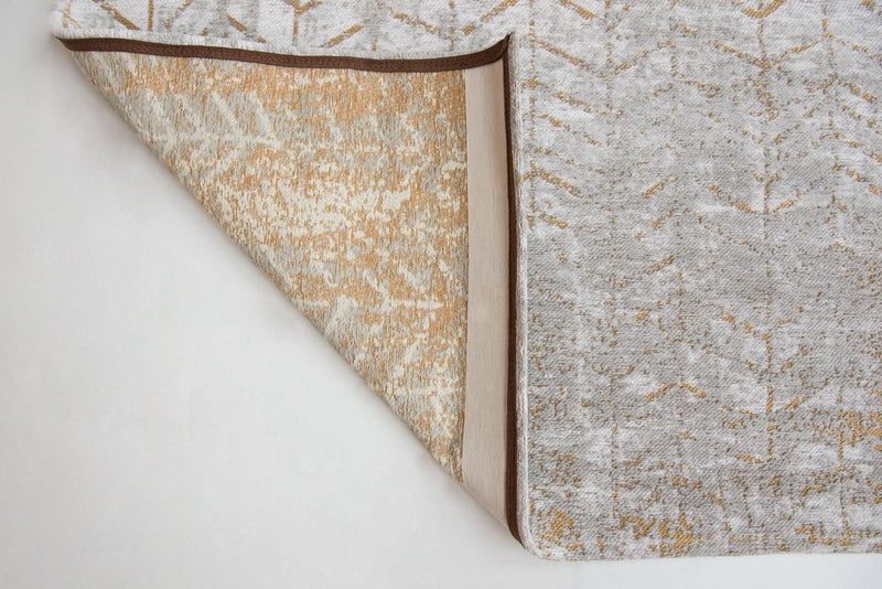 10' Gray And Yellow Chevron Runner Rug