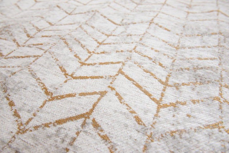 10' Gray And Yellow Chevron Runner Rug