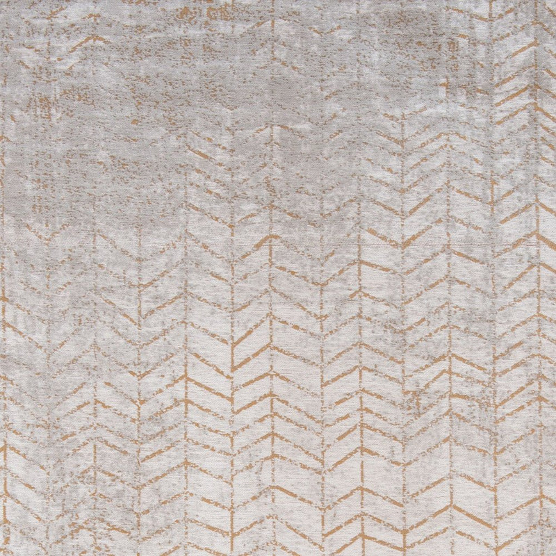 10' Gray And Yellow Chevron Runner Rug