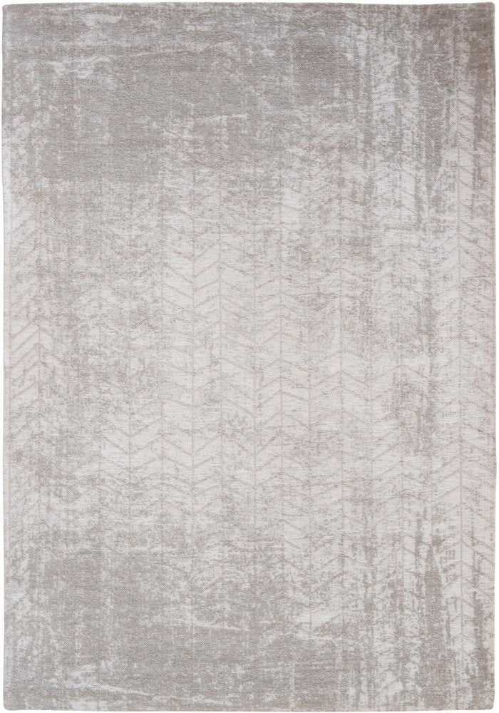 10' Gray And White Chevron Runner Rug