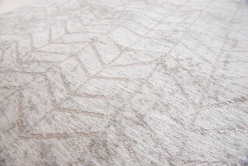 10' Gray And White Chevron Runner Rug