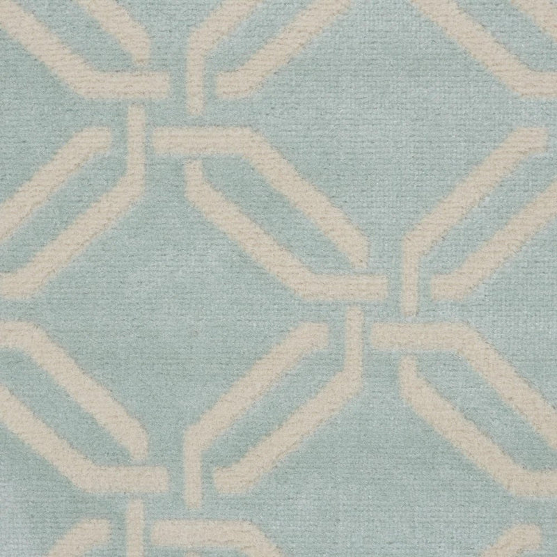 5' Beige and Green Trellis Round Rug