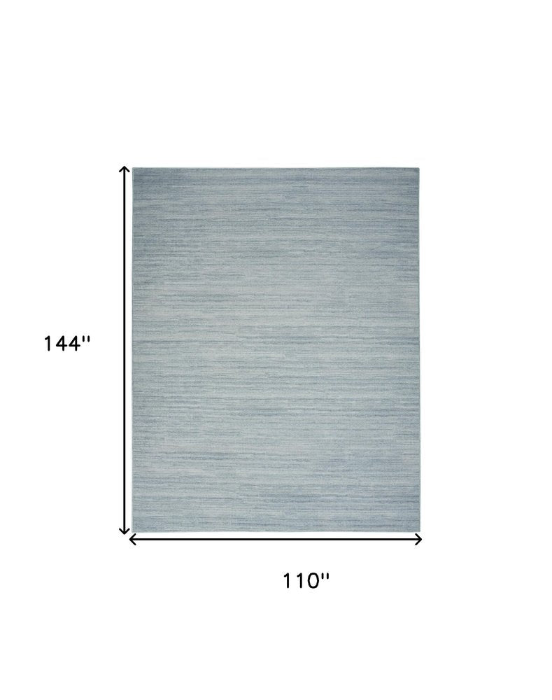 9' X 12' Aqua Abstract Washable Area Rug