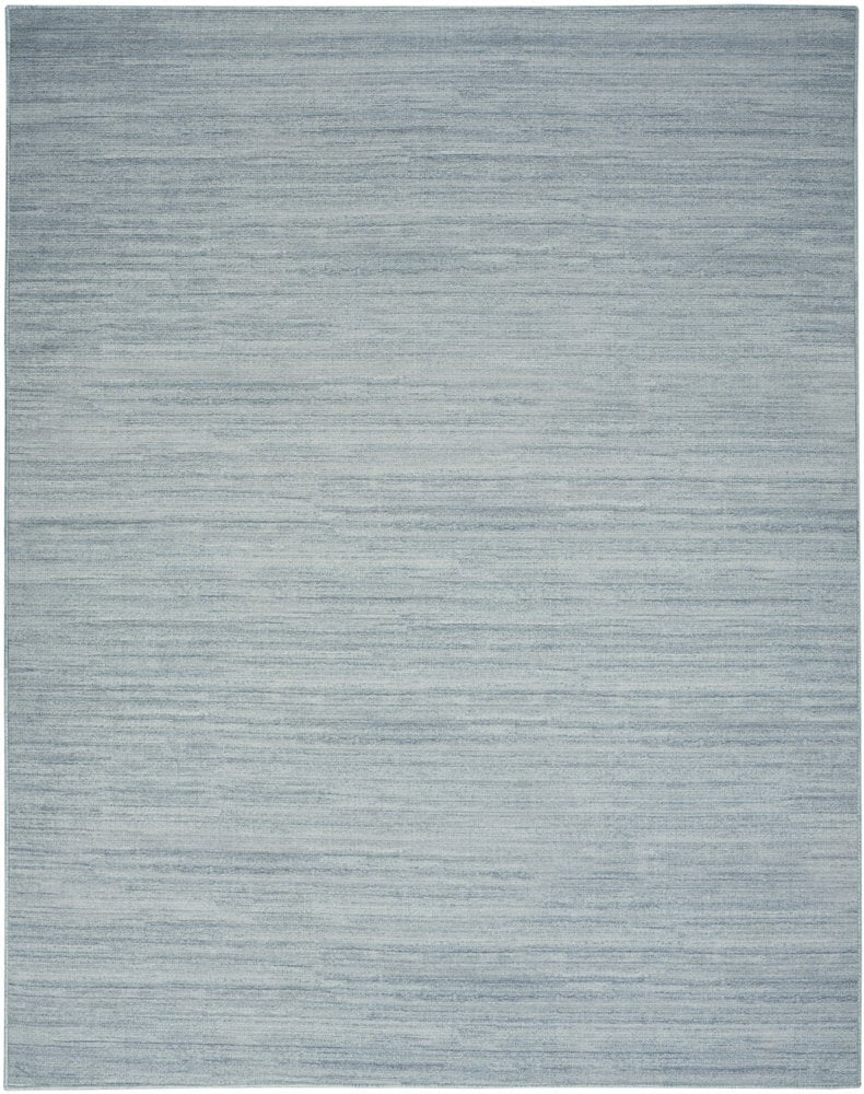 9' X 12' Aqua Abstract Washable Area Rug