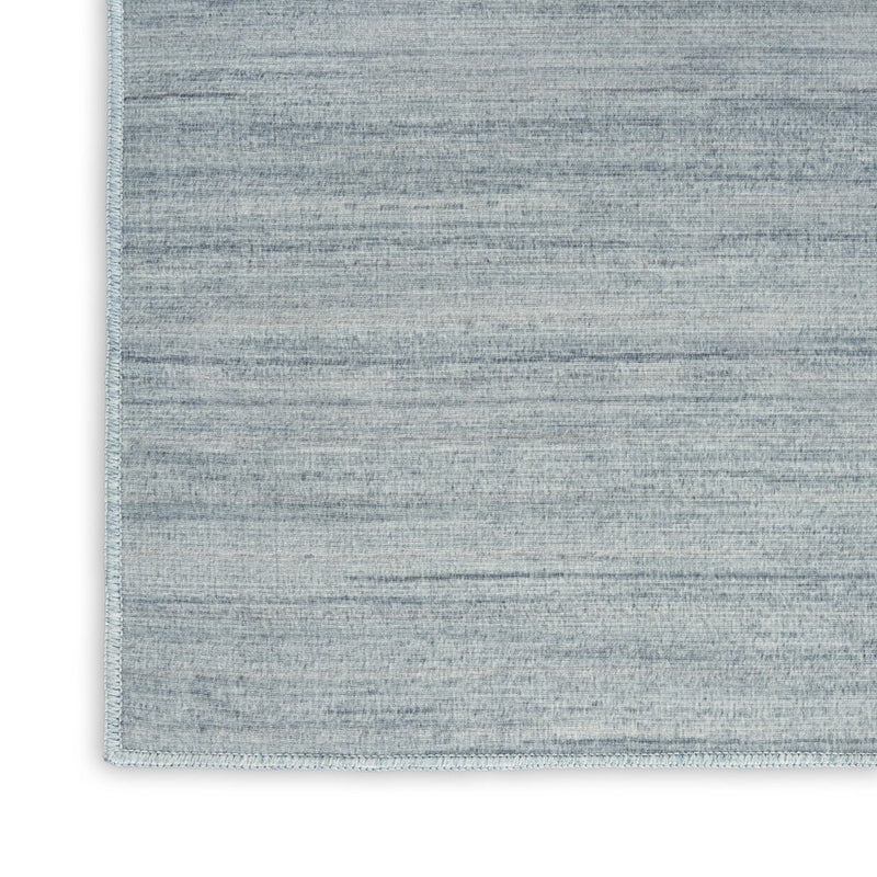 9' X 12' Aqua Abstract Washable Area Rug