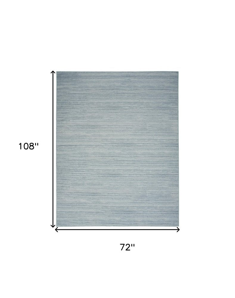 9' X 12' Aqua Abstract Washable Area Rug