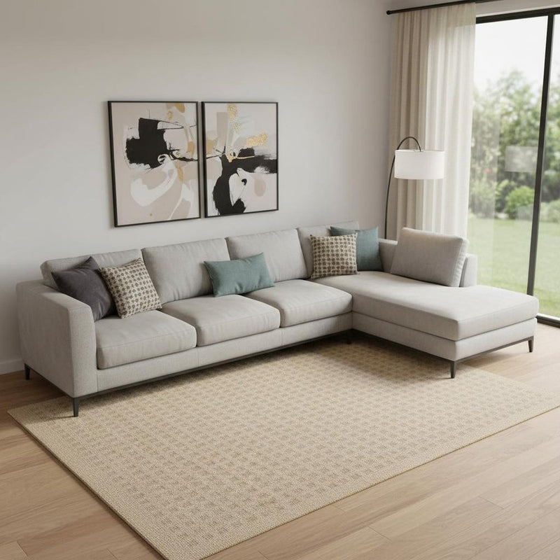 8' X 11' Taupe Wool Area Rug