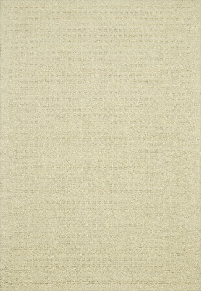8' X 11' Cream Wool Shag Handmade Area Rug