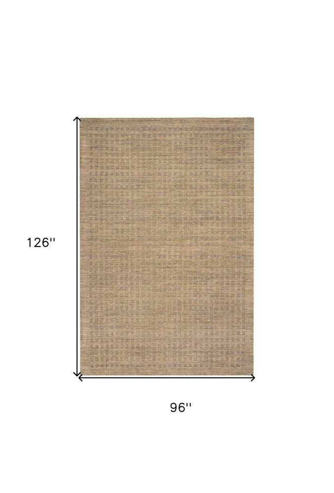 8' X 11' Latte Wool Area Rug