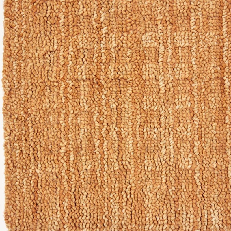 7' X 10' Orange Wool Area Rug