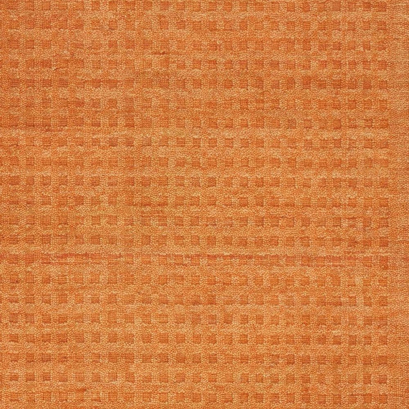 7' X 10' Orange Wool Area Rug