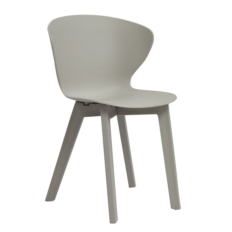 Set of Four White Heavy Duty Plastic Dining Side Chairs