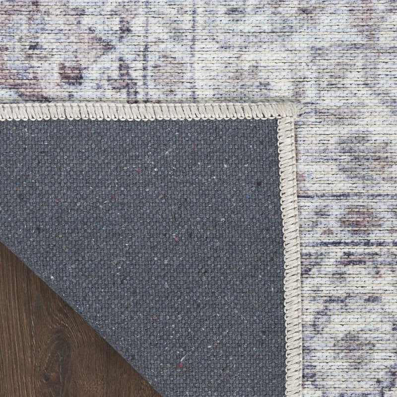 4' X 6' Ivory And Blue Floral Distressed Area Rug