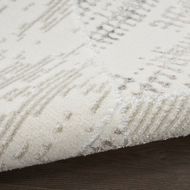 8' X 10' Beige Ivory and Gray Abstract Non Skid Area Rug