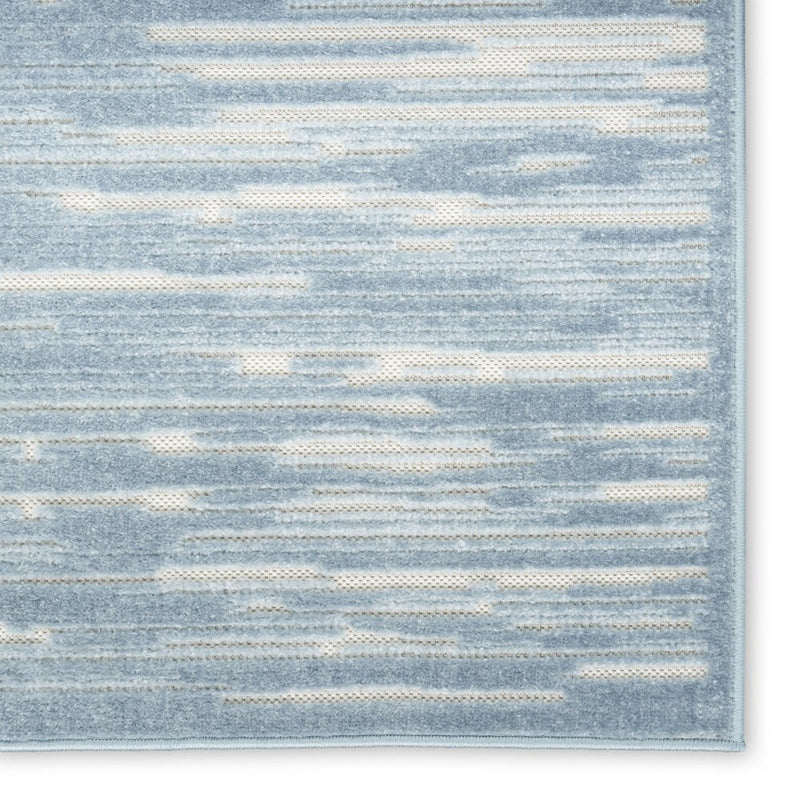 7' X 9' Blue Geometric Area Rug