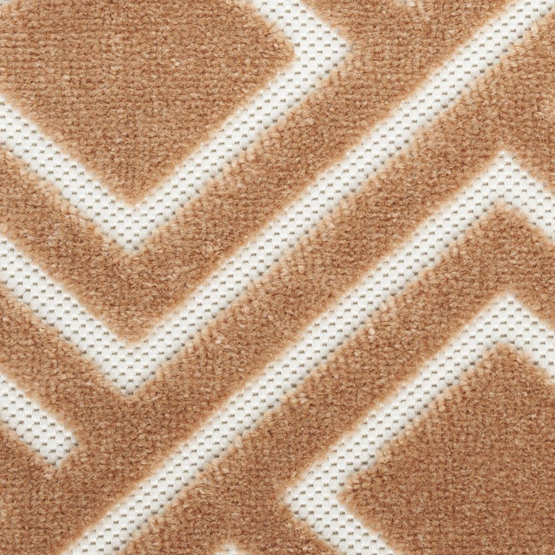 7' X 9' Brown Geometric Area Rug