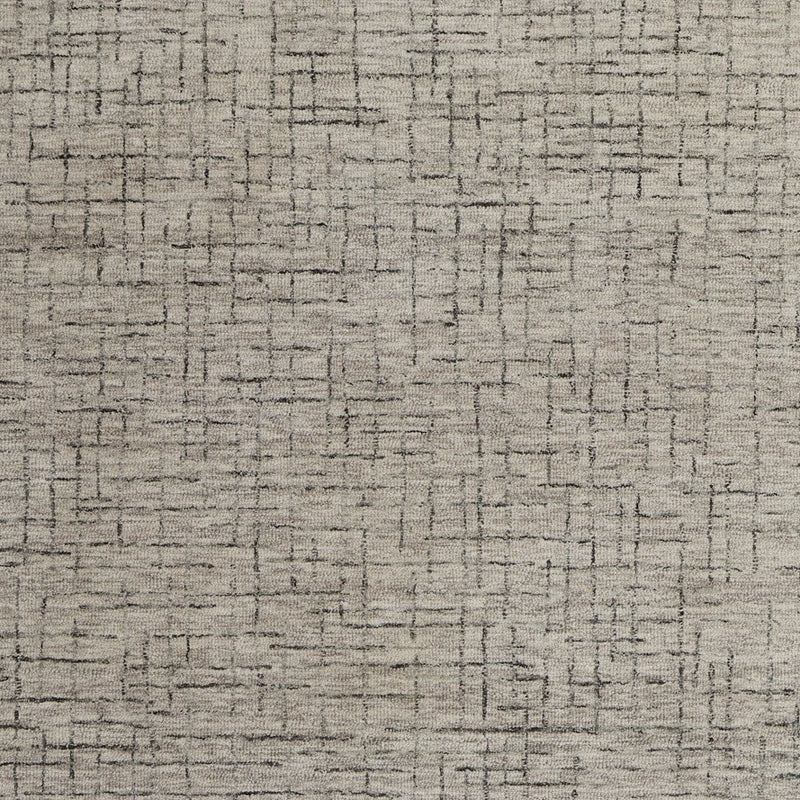 5' X 8' Ivory and Gray Wool Hand Tufted Distressed Area Rug