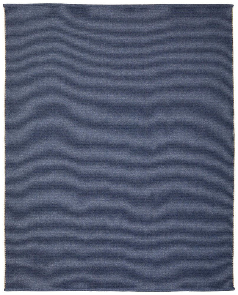 8' X 10' Blue Hand Woven Area Rug