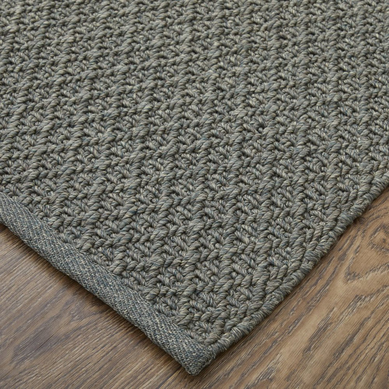 8' X 10' Green Hand Woven Area Rug